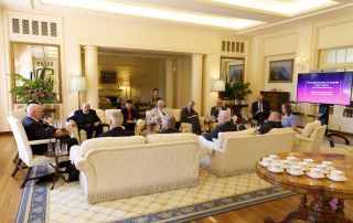 Meeting of Australia's Royal Societies with the Governor-General in the Drawing Room of Government House Canberra